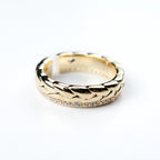 harma jewelry dawn collection 14k gold plated Sparkly Braid Eternity Adjustable Ring