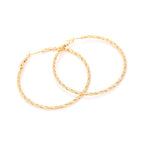 Harma Jewelry Harma Essential Twist Garland Hoop Earrings - everyday minimalist 18K gold plated earrings for women