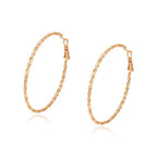 Harma Jewelry 18k gold plated Essential Twist Garland Hoop Earrings