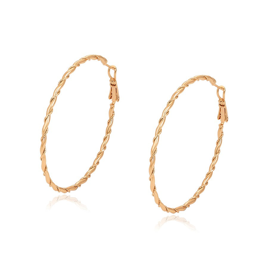 Harma Jewelry 18k gold plated Essential Twist Garland Hoop Earrings