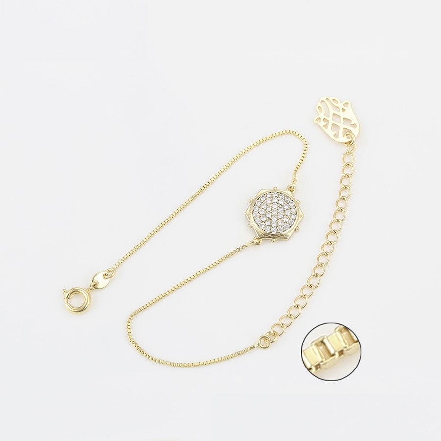 Harma jewelry dawn collection 14k gold plated True North Hexagon Zirconia Bracelet