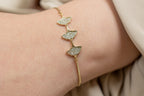 Floral Petals Zirconia Adjustable Bolo Bracelet