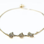 Floral Petals Zirconia Adjustable Bolo Bracelet
