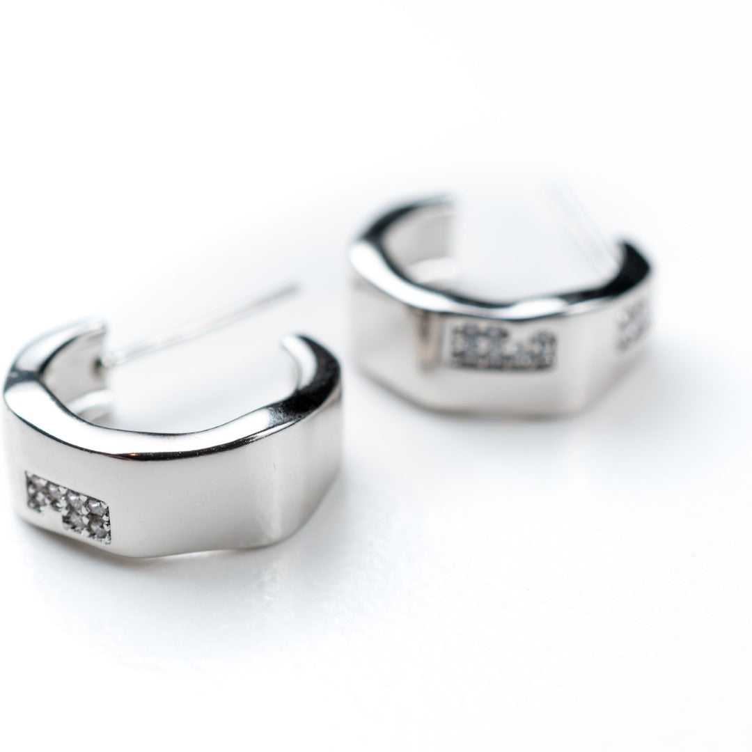 harma jewelry Chunky Hexagon Stud Earrings