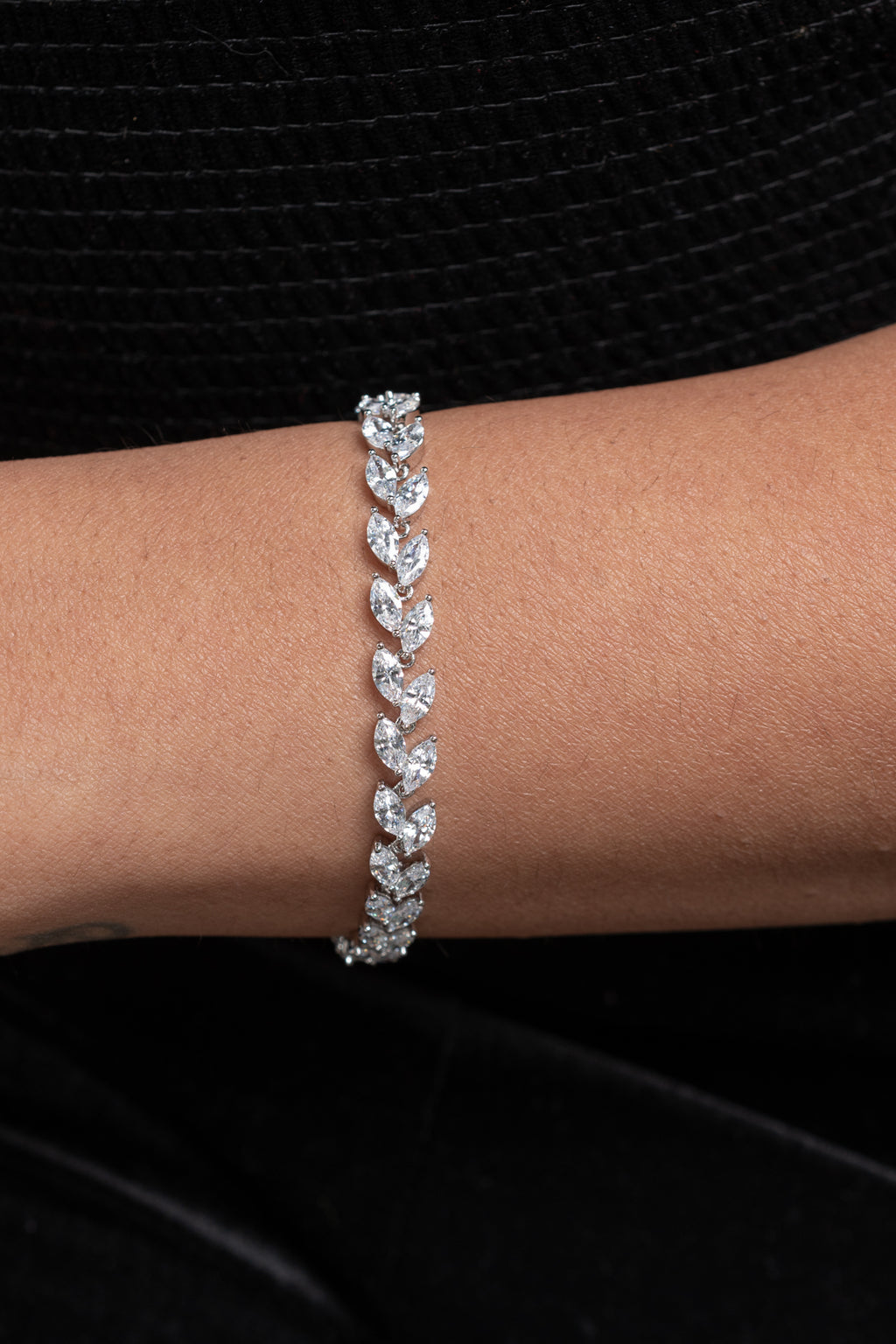 harma jewelry divine collection 18k gold plated Magnolia Gold Tennis Bracelet