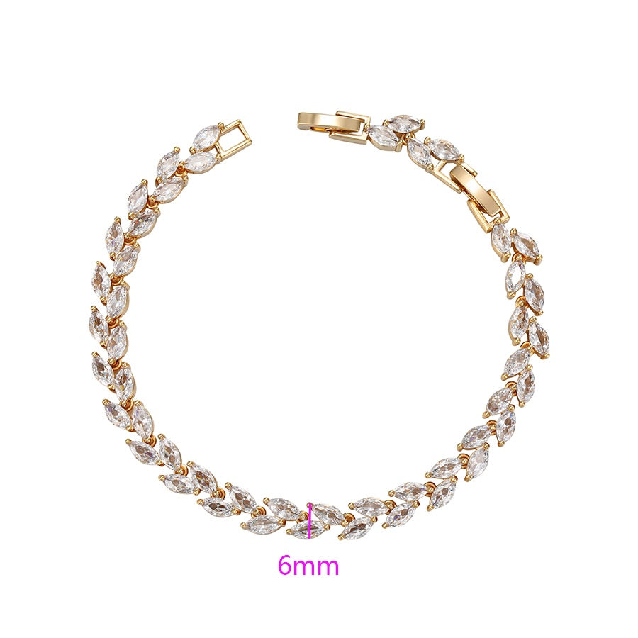 harma jewelry divine collection 18k gold plated Magnolia Gold Tennis Bracelet