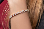 harma jewelry divine collection 18k gold plated Magnolia Gold Tennis Bracelet