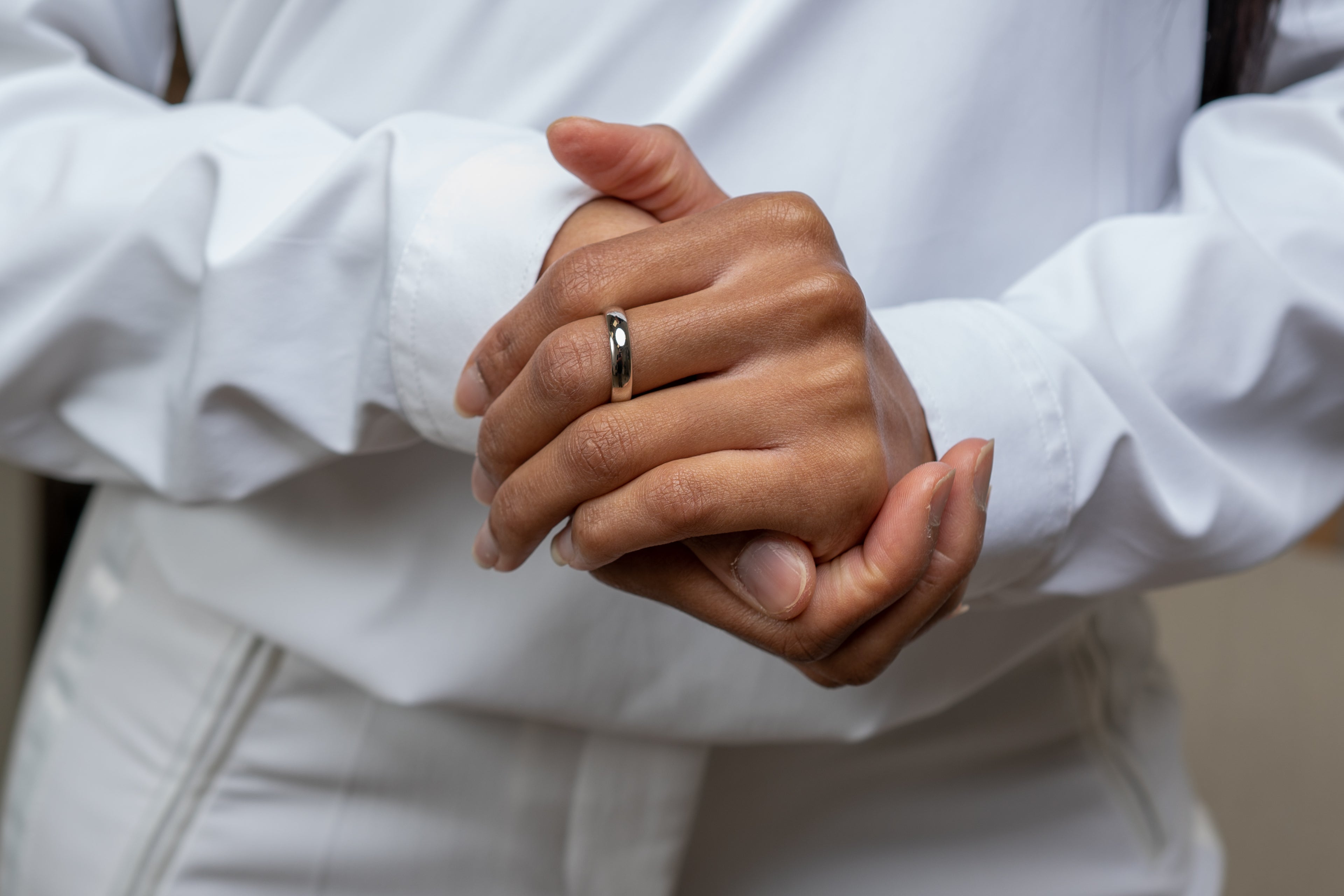 Harma Essentials Minimalist Silver Band Ring