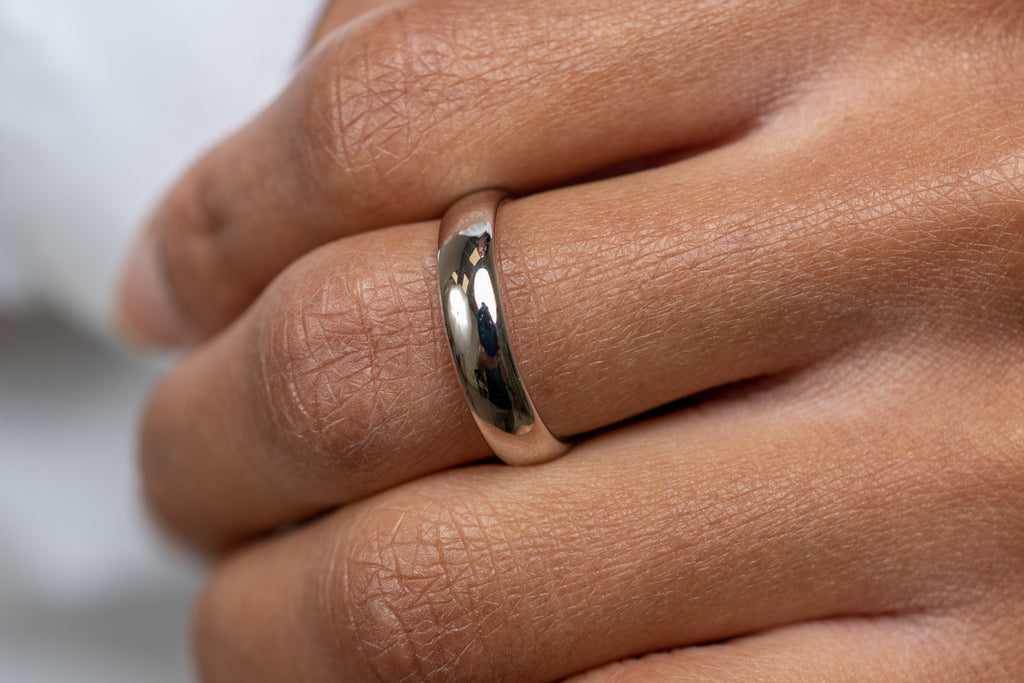 Harma Essentials Minimalist Silver Band Ring