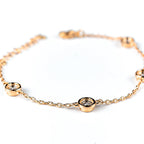 Harma Girls 18k gold plated Sparkling Bezel Zirconia Bracelet