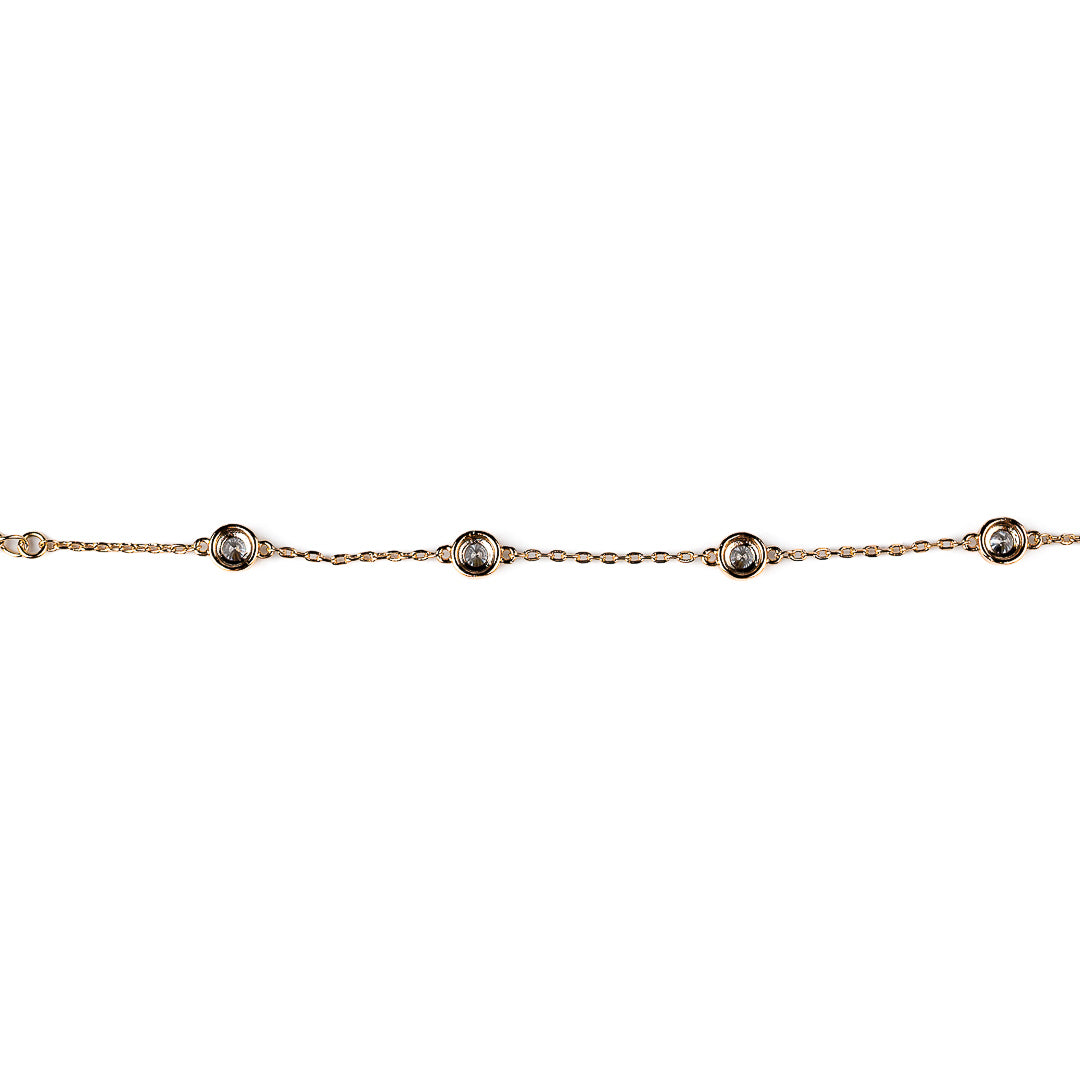 Harma Girls 18k gold plated Sparkling Bezel Zirconia Bracelet