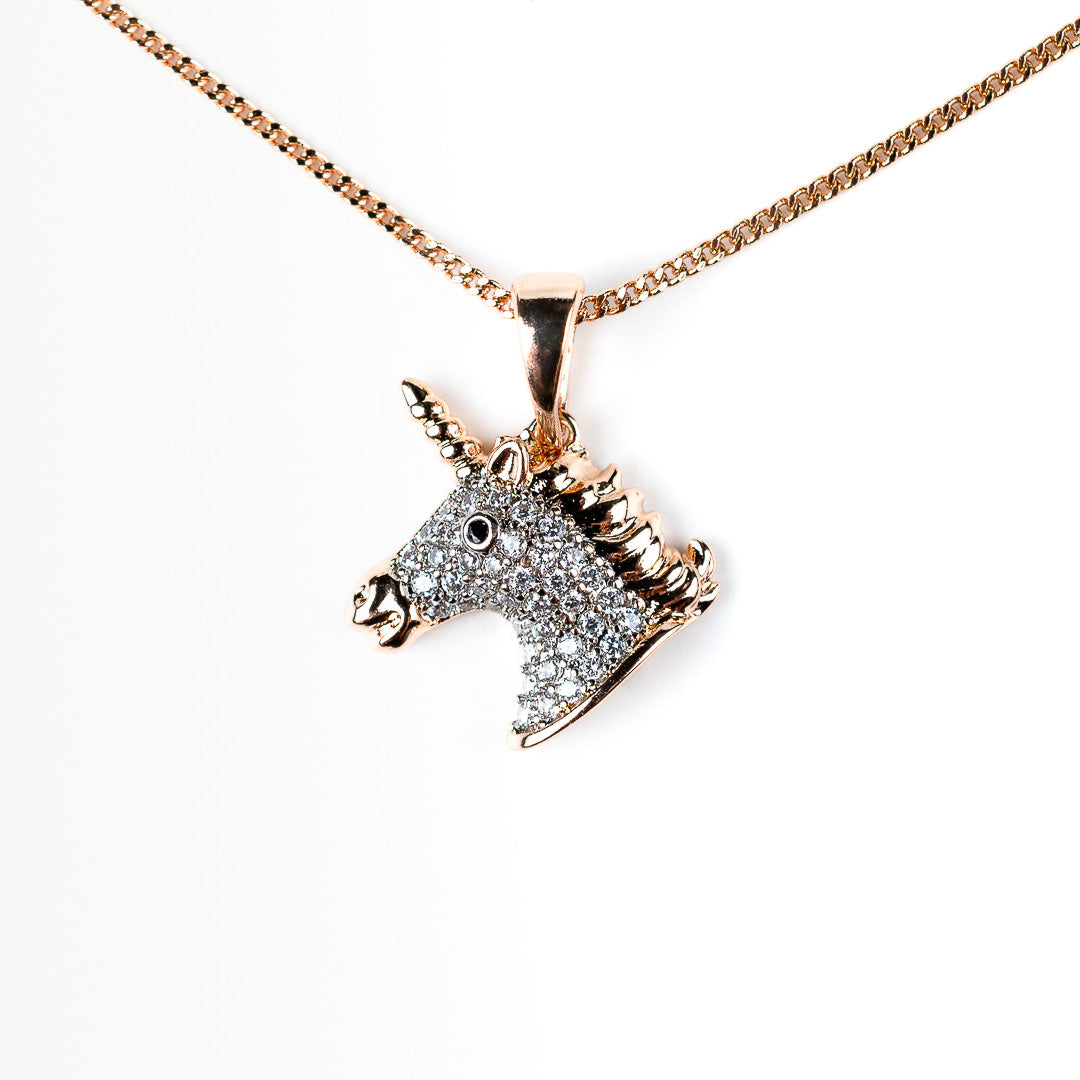 Harma Girls Magical Unicorn Zirconia Necklace