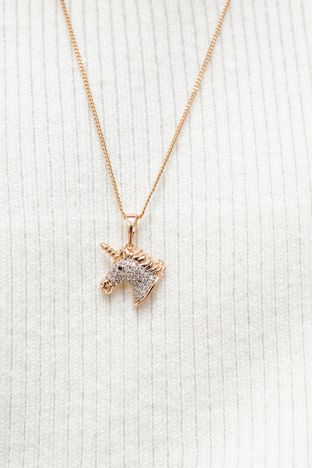 Harma Girls Magical Unicorn Zirconia Necklace