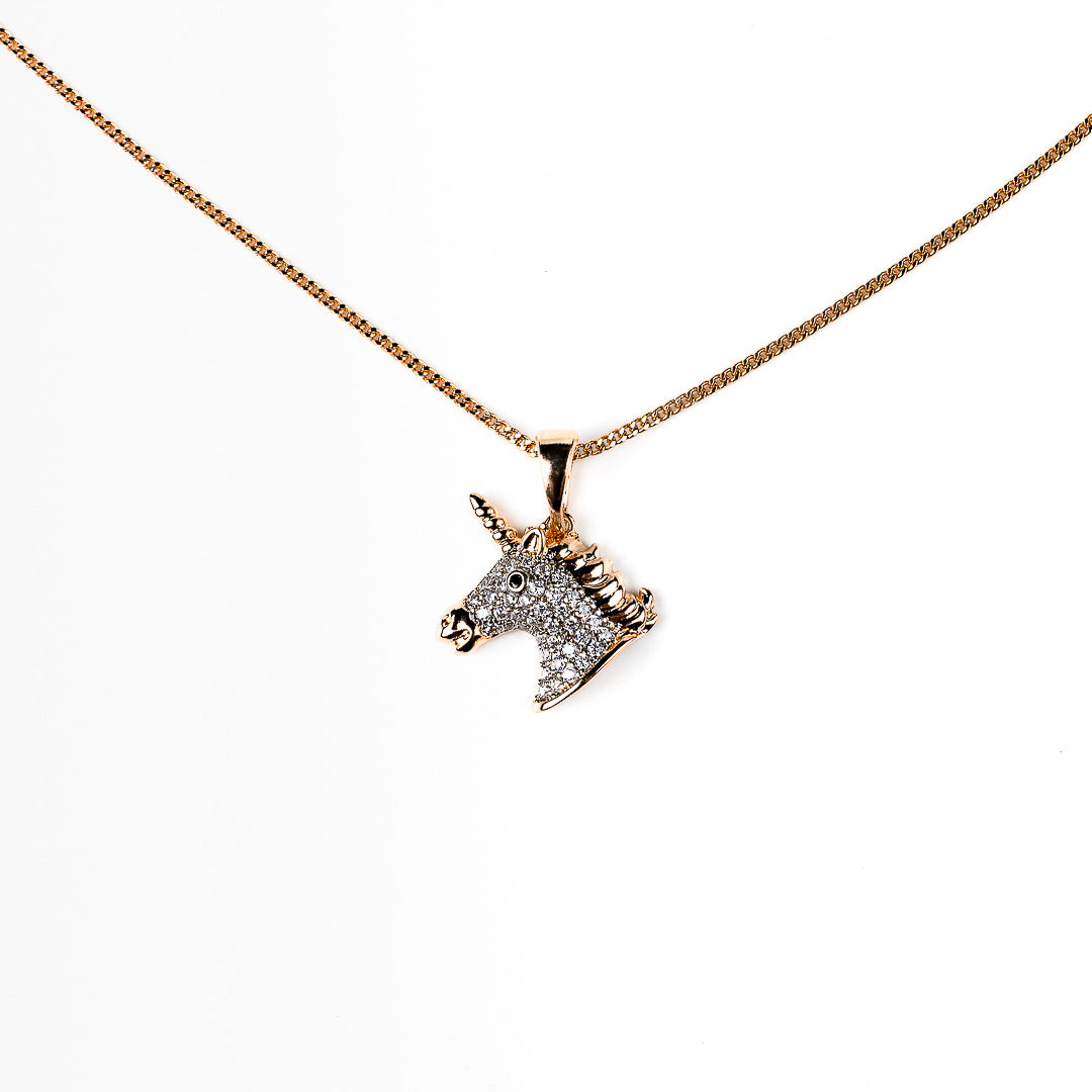 Harma Girls Magical Unicorn Zirconia Necklace