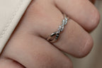 harma jewelry dawn collection Silver Tone Overlapping Twine Zirconia Ring