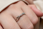 harma jewelry dawn collection Silver Tone Overlapping Twine Zirconia Ring