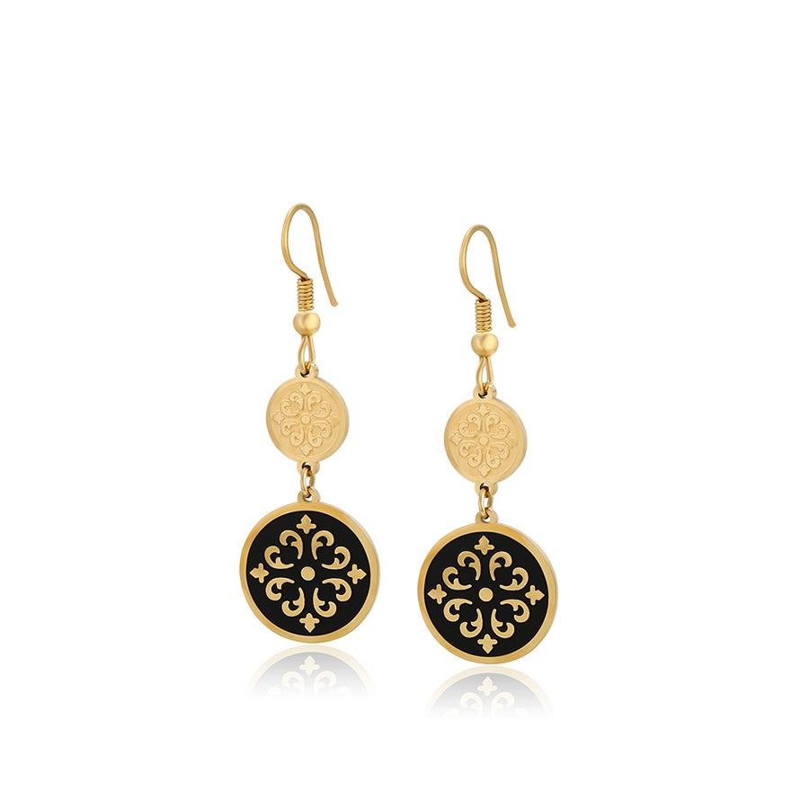 Harma Jewelry 14k gold plated Enchanted Heirloom Dangle Earrings