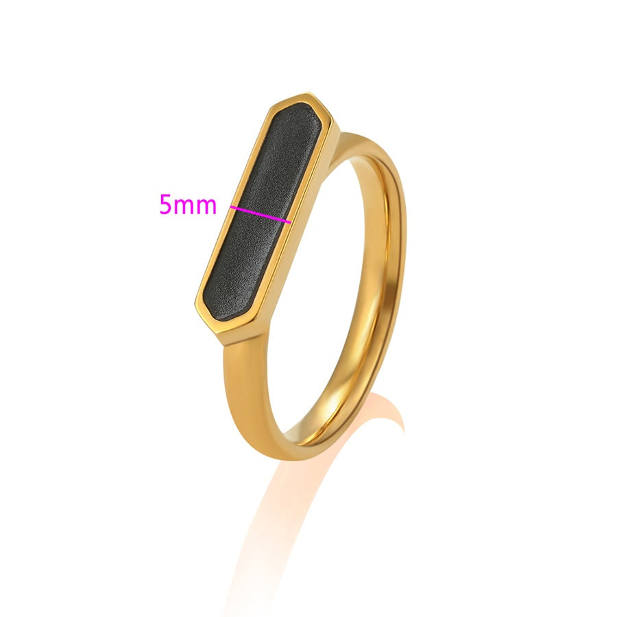 Harma jewelry vogue collection 24k gold plated Alluring Black Hexagon Ring
