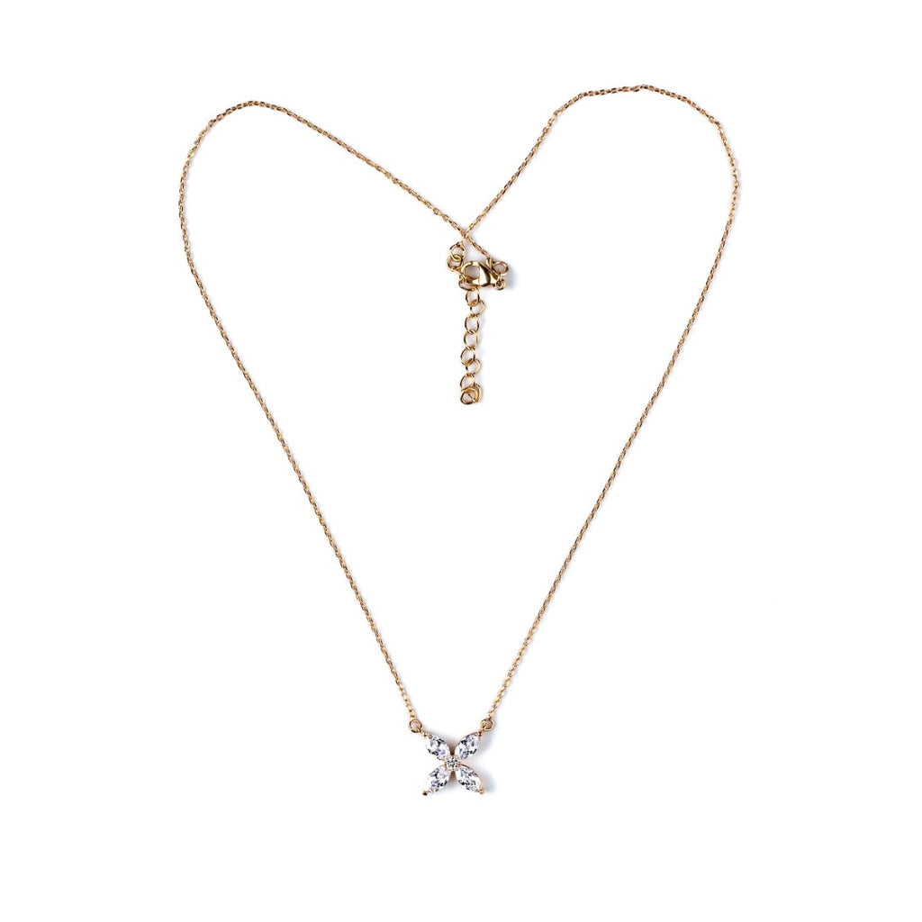 Harma jewelry dawn collection 18k gold plated New Beginning Marquise Zirconia Necklace