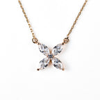Harma jewelry dawn collection 18k gold plated New Beginning Marquise Zirconia Necklace