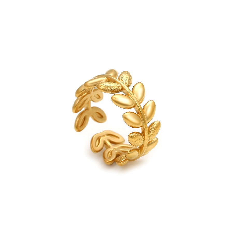 Harma Jewelry Harma Bold Branch Adjustable Ring - hope olive branch 18K gold plated rings for women