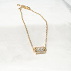 Harma Jewelry Golden Barrel Chain Bracelet - summer golden glow 18K gold plated bracelet for women