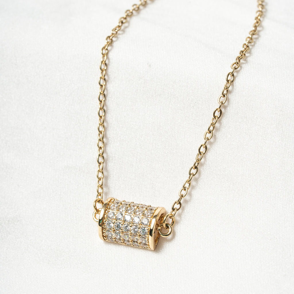 Harma 14k gold plated Golden Barrel Chain Bracelet
