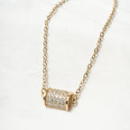 Harma 14k gold plated Golden Barrel Chain Bracelet