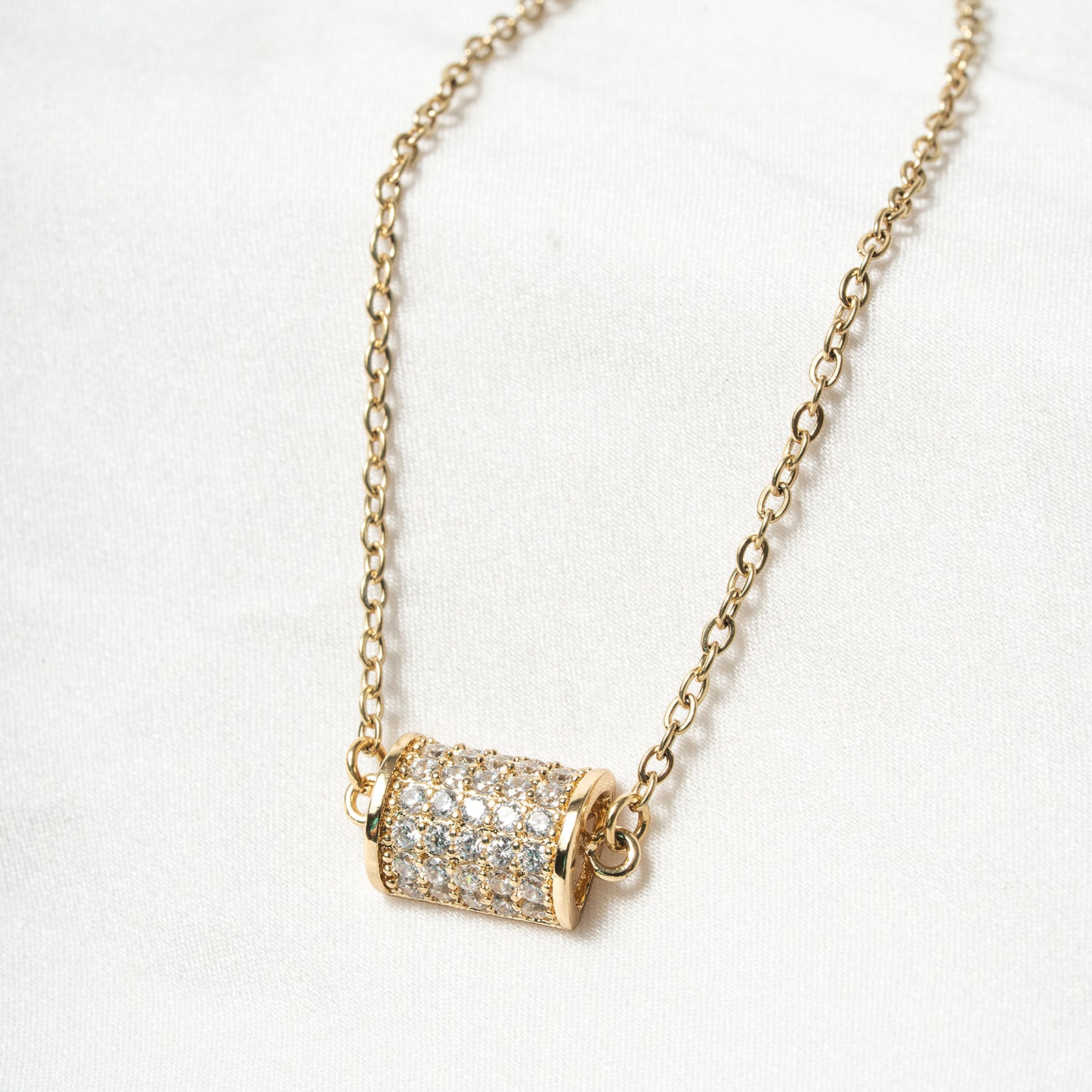 Harma 14k gold plated Golden Barrel Chain Bracelet