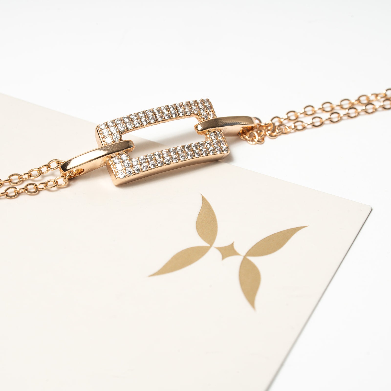 Harma Jewelry Lustre Bond Link Bracelet - summer golden glow 18K gold plated bracelet for women