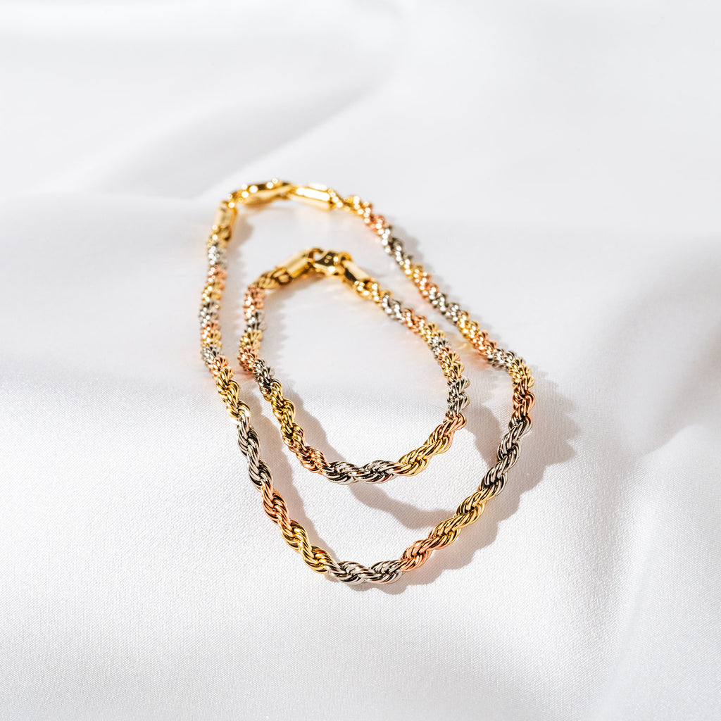 Harma Essential Tri-tone Rope Chain Bracelet