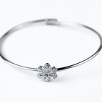 Harma Harma Girls Flower Blossom Zirconia Adjustable Bangle Bracelet - everyday minimalist bracelet