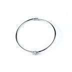 Harma Girls Flower Blossom Zirconia Adjustable Bangle Bracelet