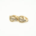 Harma Jewelry I Am at Peace Vine Hoop Earrings - everyday minimalist 18K gold plated earrings for women