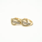 Harma Jewelry I Am at Peace Vine Hoop Earrings - everyday minimalist 18K gold plated earrings for women