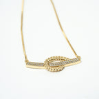 Harma Jewelry I Am at Peace Vine Necklace - everyday minimalist 18K gold plated earrings for women
