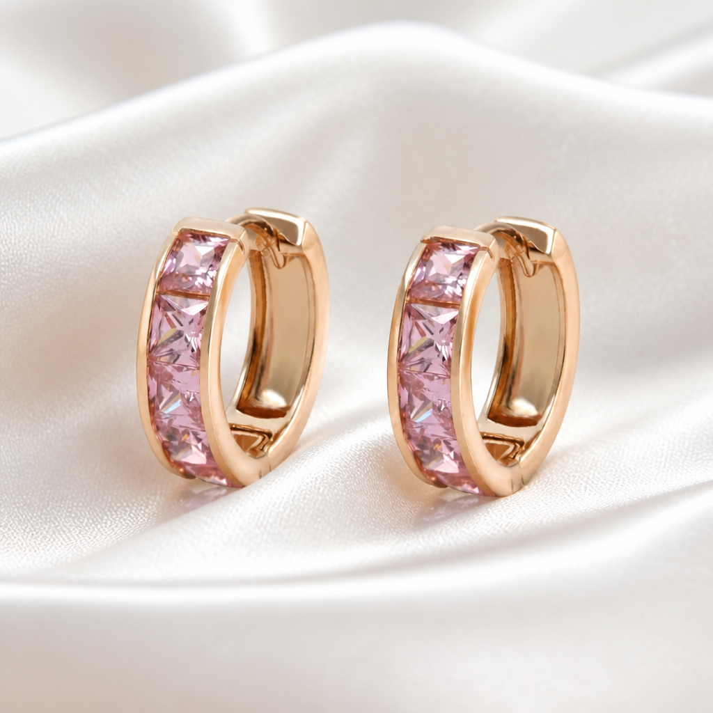 18K Gold Plated Aurora Radiance Hoop Earrings - HARMA