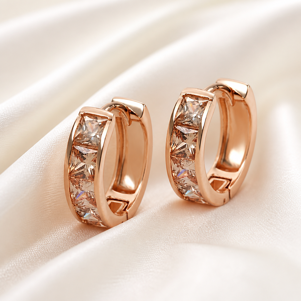 18K Gold Plated Aurora Radiance Hoop Earrings - HARMA
