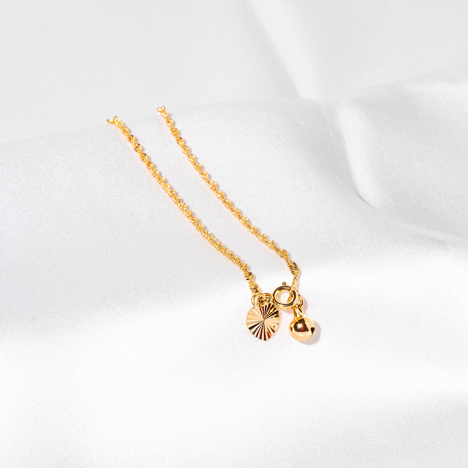 Harma Jewelry Harma Essential Rope Chain Anklet - everyday minimalist 18K gold plated anklets for women
