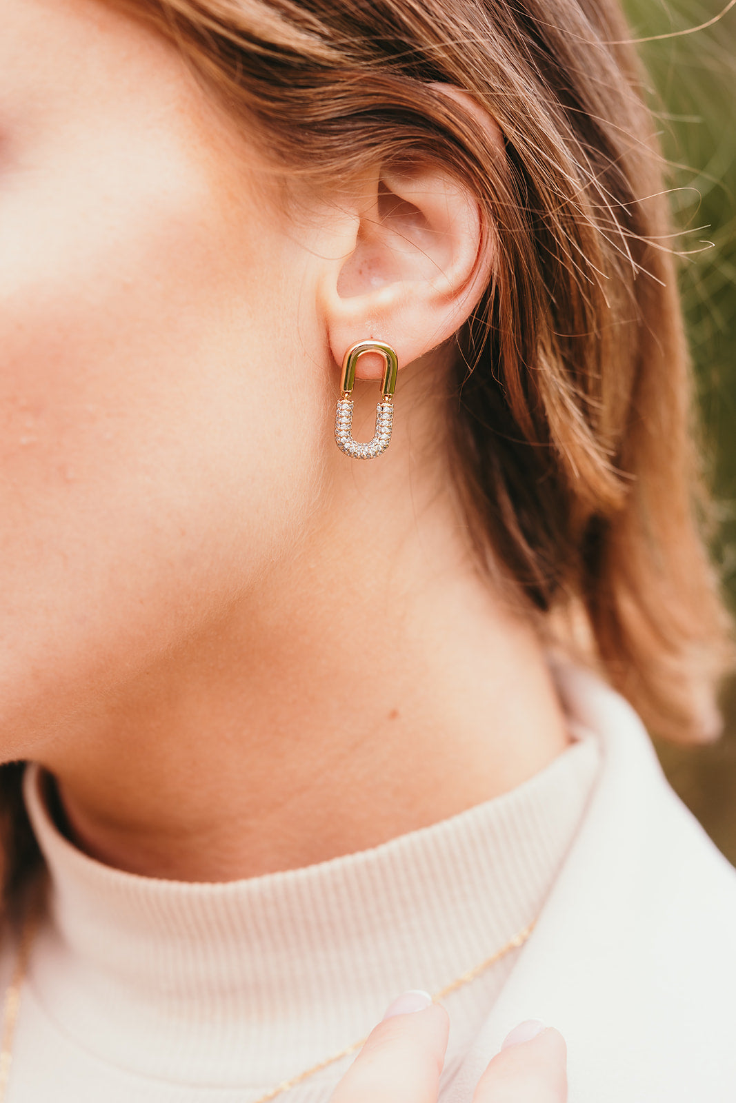 Harma Jewelry Sumptuous Paper Clip Stud Earings