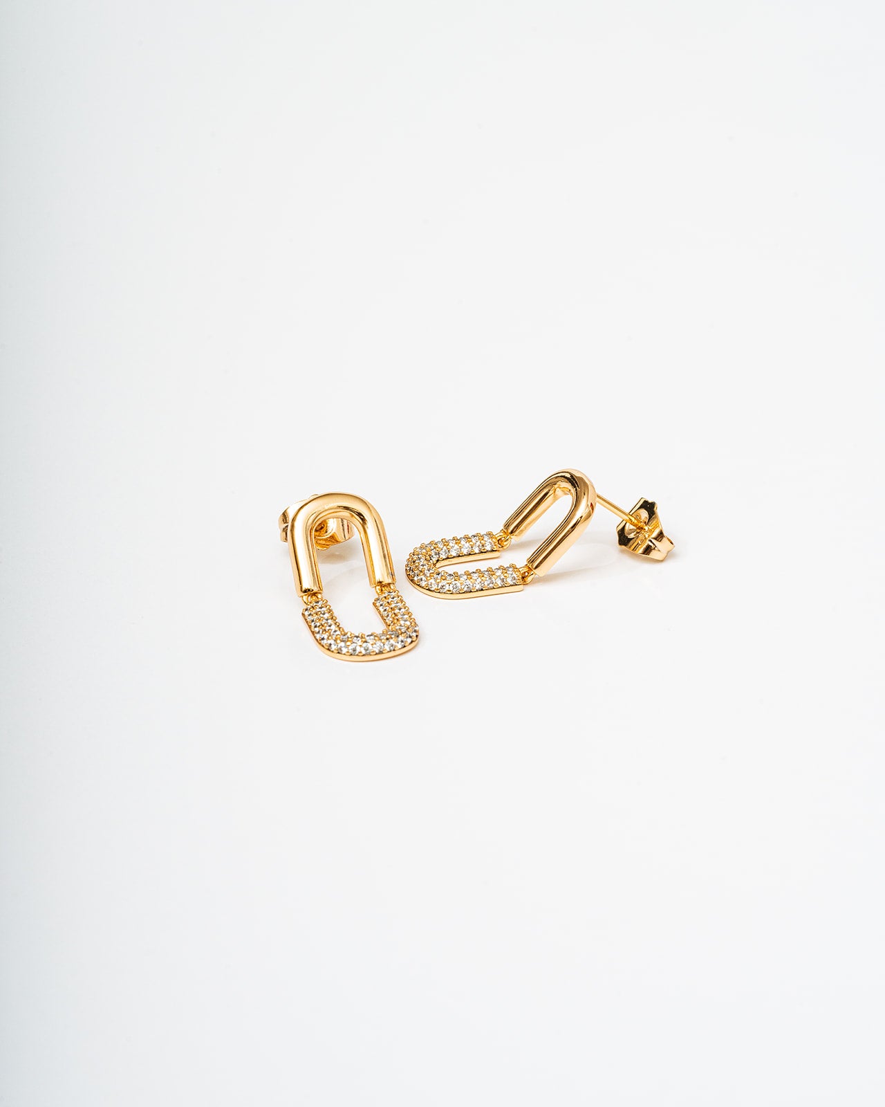 Harma Jewelry Sumptuous Paper Clip Stud Earrings