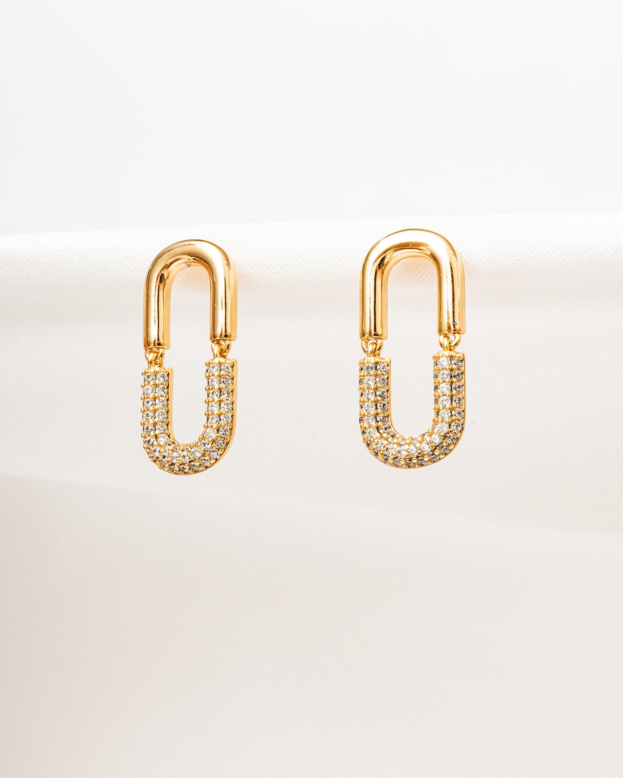 Harma Jewelry Sumptuous Paper Clip Stud Earrings