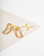 Harma Jewelry Sumptuous Paper Clip Stud Earrings