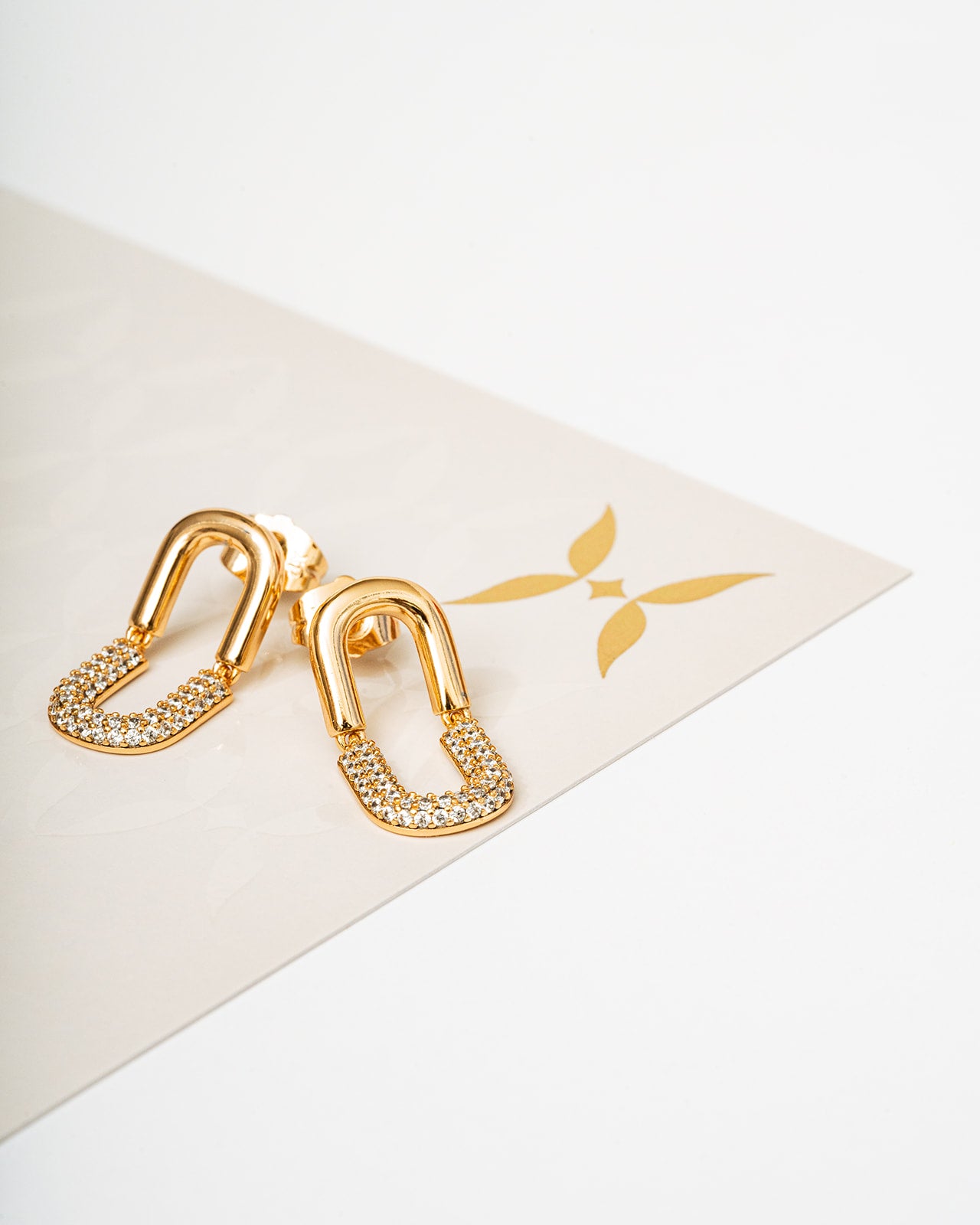 Harma Jewelry Sumptuous Paper Clip Stud Earrings