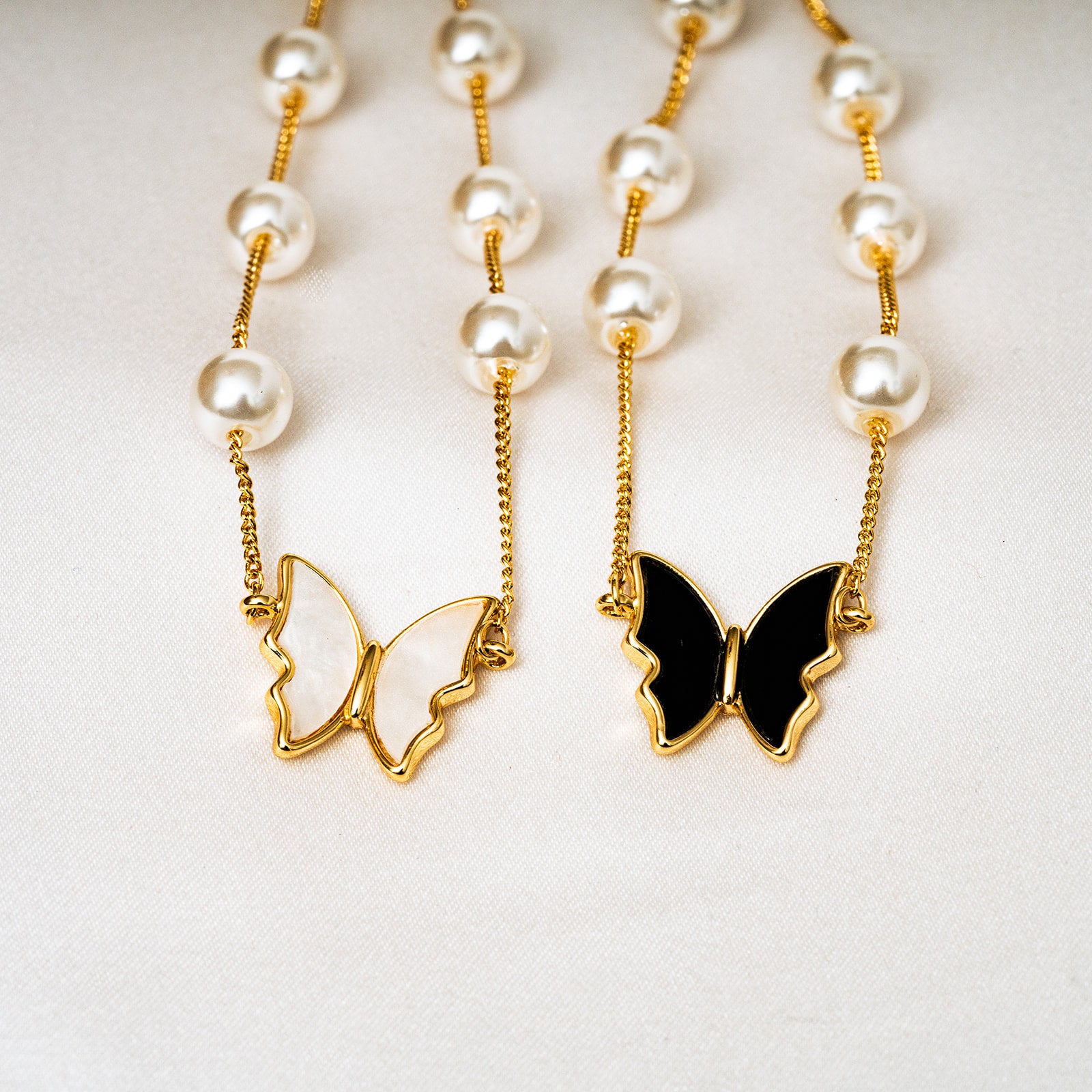 Harma Jewelry Enchanted Butterfly Pearl Bracelet - new beginnings pearl 18K gold plated bracelet for women