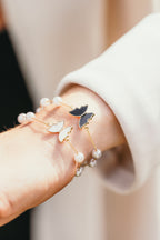 Harma Jewelry Gold plated Enchanted Butterfly Pearl Bracelet