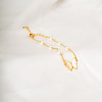Harma Jewelry Gold plated Enchanted Butterfly Pearl Bracelet