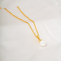 Harma Jewelry Harma Essential Single Drop  Pearl Necklace - new beginnings pearl 18K gold plated necklace for women
