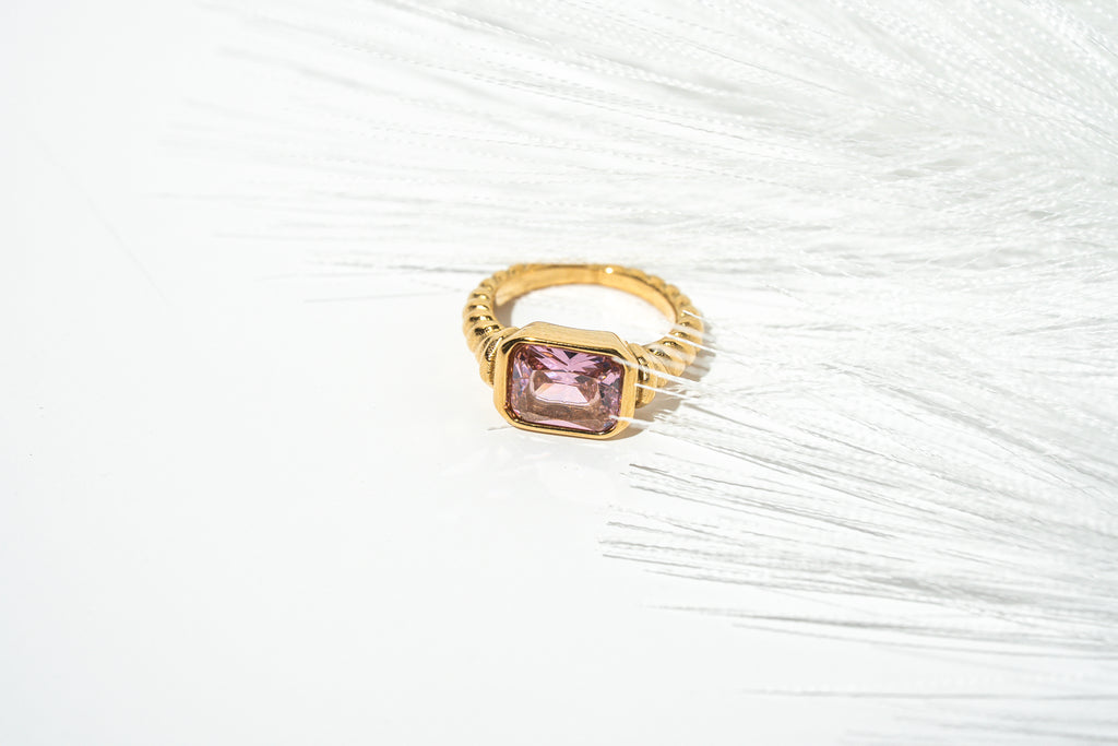 I Am Unapologetically Me PINK Zirconia Ring - HARMA