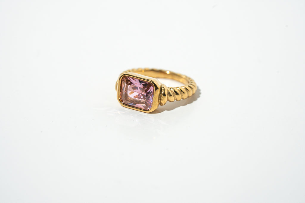 I Am Unapologetically Me PINK Zirconia Ring - HARMA